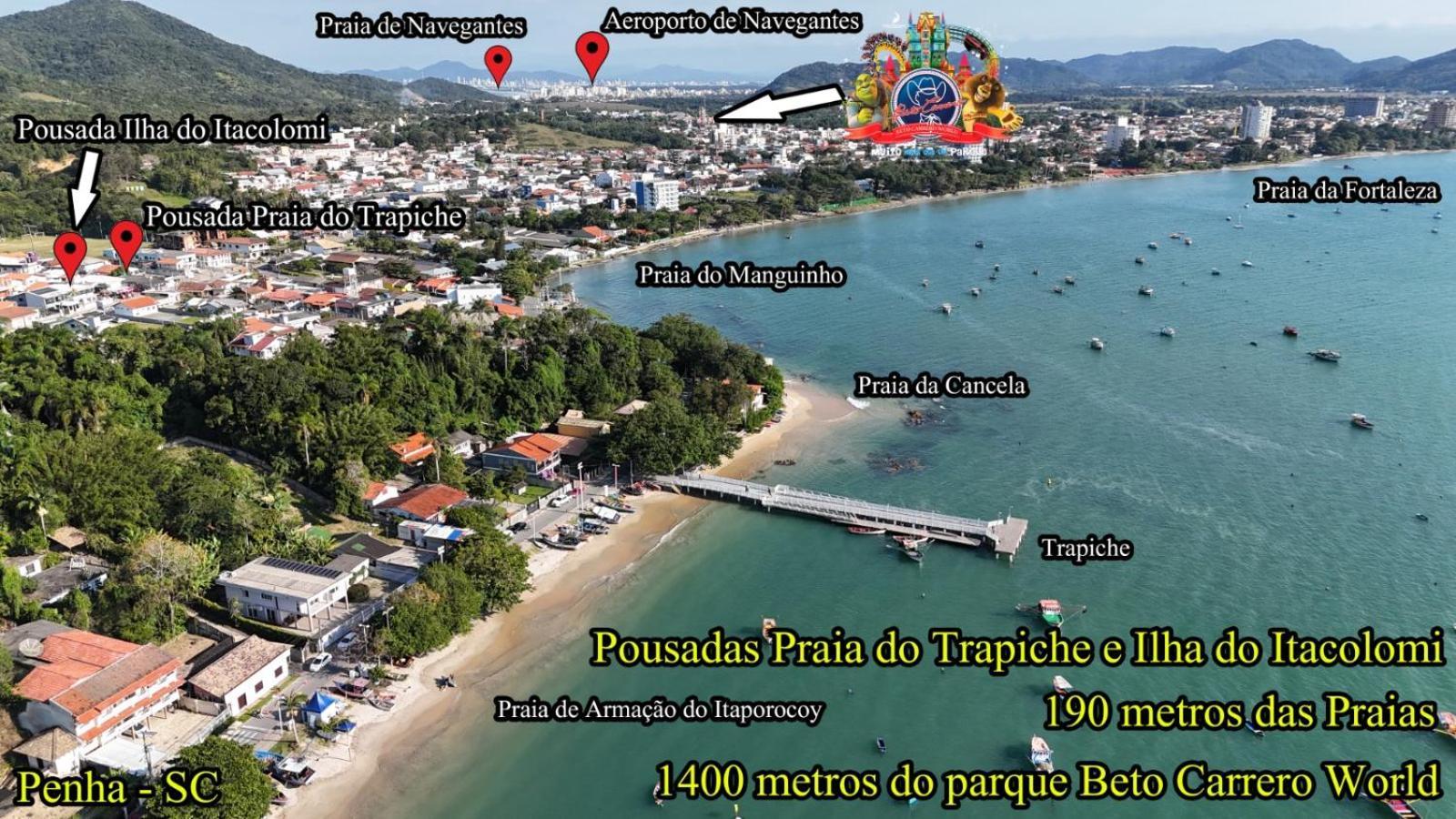 Pousada Praia Do Trapiche Penha  Eksteriør billede